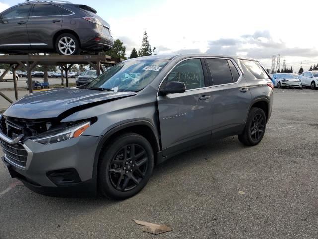 1GNERFKW8MJ127537 - 2021 CHEVROLET TRAVERSE LS GRAY photo 1