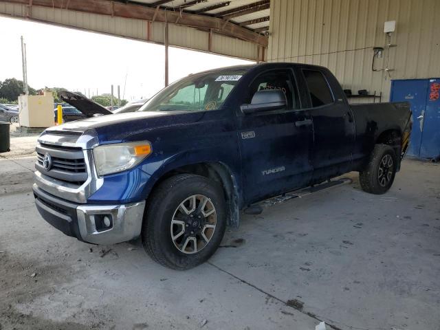 5TFRY5F13FX182127 - 2015 TOYOTA TUNDRA DOUBLE CAB SR/SR5 BLUE photo 1