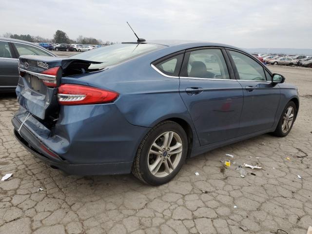 3FA6P0HD8JR254995 - 2018 FORD FUSION SE BLUE photo 3