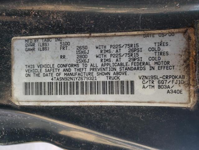 4TASN92N1YZ679321 - 2000 TOYOTA TACOMA XTRACAB PRERUNNER 绿色 照片 12