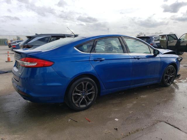 3FA6P0HD1JR153300 - 2018 FORD FUSION SE BLUE photo 3