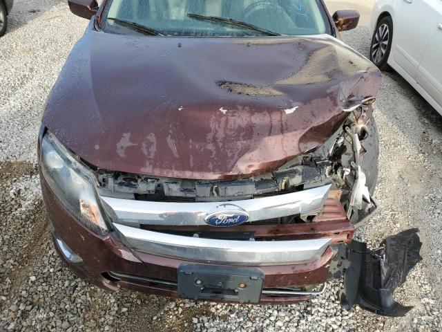 3FAHP0JA0CR175090 - 2012 FORD FUSION SEL MAROON photo 11