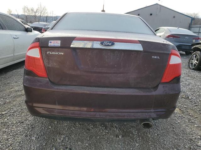 3FAHP0JA0CR175090 - 2012 FORD FUSION SEL MAROON photo 6