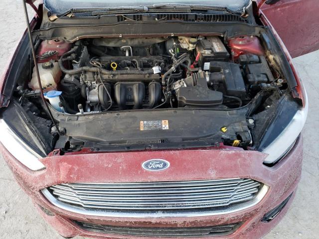 3FA6P0G75FR125986 - 2015 FORD FUSION S MAROON photo 11