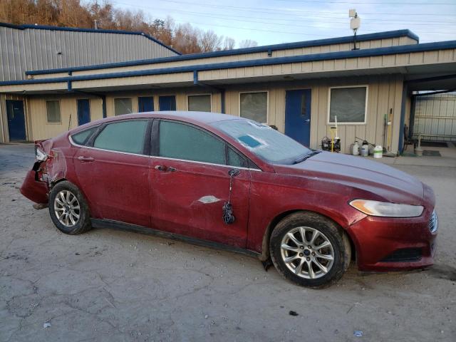 3FA6P0G75FR125986 - 2015 FORD FUSION S MAROON photo 4