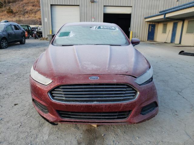 3FA6P0G75FR125986 - 2015 FORD FUSION S MAROON photo 5