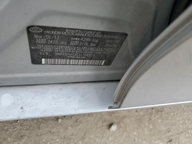 5NPEB4AC8DH704228 - 2013 HYUNDAI SONATA GLS SILVER photo 12