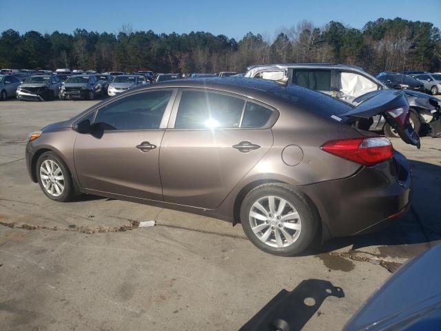 KNAFX4A66E5204521 - 2014 KIA FORTE LX BROWN photo 2