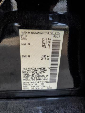 1N4AL3AP9FC471196 - 2015 NISSAN ALTIMA 2.5 BLACK photo 12