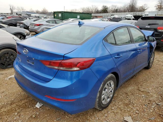 KMHD74LF3HU354907 - 2017 HYUNDAI ELANTRA SE BLUE photo 3