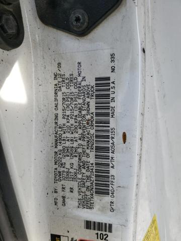 5TETX4CN3AZ719414 - 2010 TOYOTA TACOMA ACCESS CAB Ақ фото 12