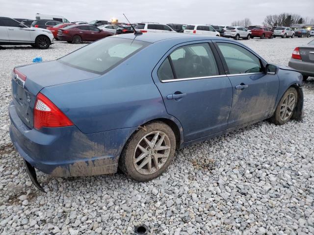 3FAHP0CG0AR425264 - 2010 FORD FUSION SEL BLUE photo 3