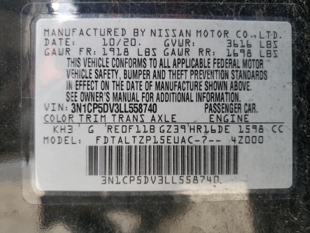 3N1CP5DV3LL558740 - 2020 NISSAN KICKS SR BLACK photo 14