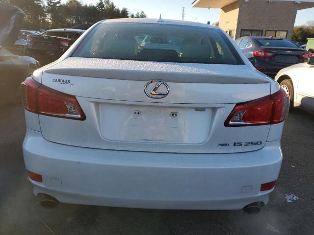 JTHCF5C27B5047083 - 2011 LEXUS IS 250 WHITE photo 6