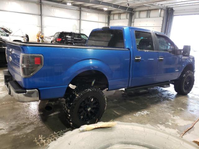 1FTFW1ET4DKD65115 - 2013 FORD F150 SUPERCREW BLUE photo 3