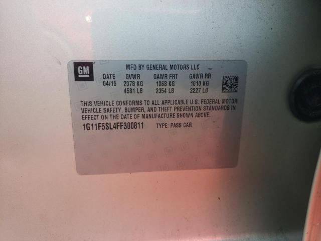 1G11F5SL4FF300811 - 2015 CHEVROLET MALIBU LTZ ბეჟი ფოტო 13