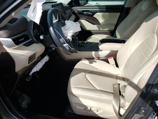 5TDGZRAH3NS115385 - 2022 TOYOTA HIGHLANDER XLE CHARCOAL photo 7