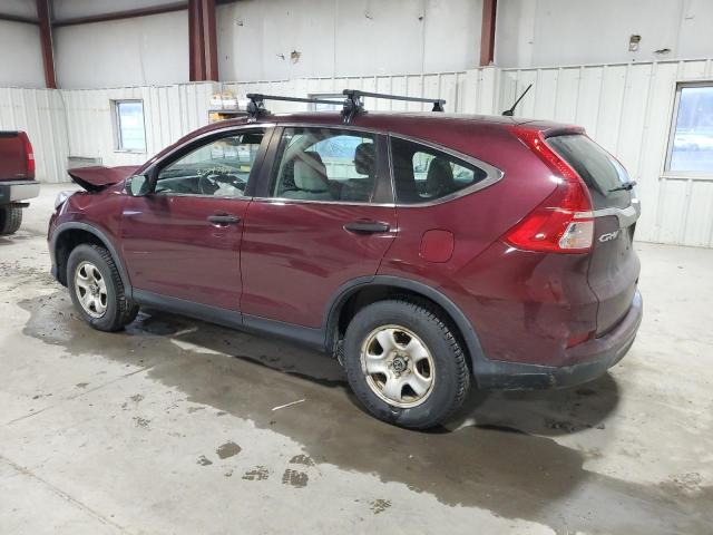 5J6RM4H34FL074301 - 2015 HONDA CR-V LX BURGUNDY photo 2