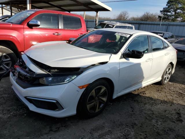 19XFC2F61KE005789 - 2019 HONDA CIVIC LX WHITE photo 1