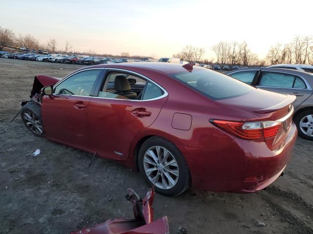 JTHBW1GG9F2081866 - 2015 LEXUS ES 300H RED photo 2