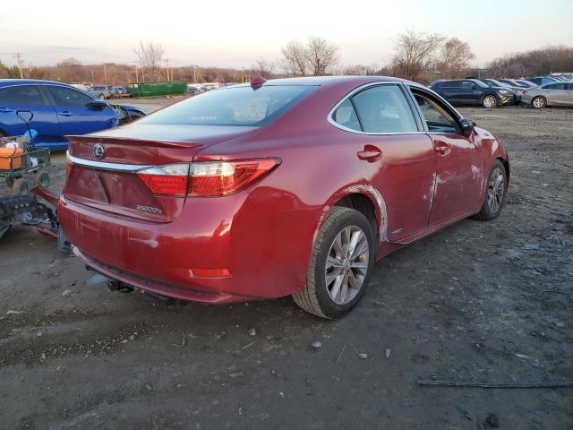 JTHBW1GG9F2081866 - 2015 LEXUS ES 300H RED photo 3