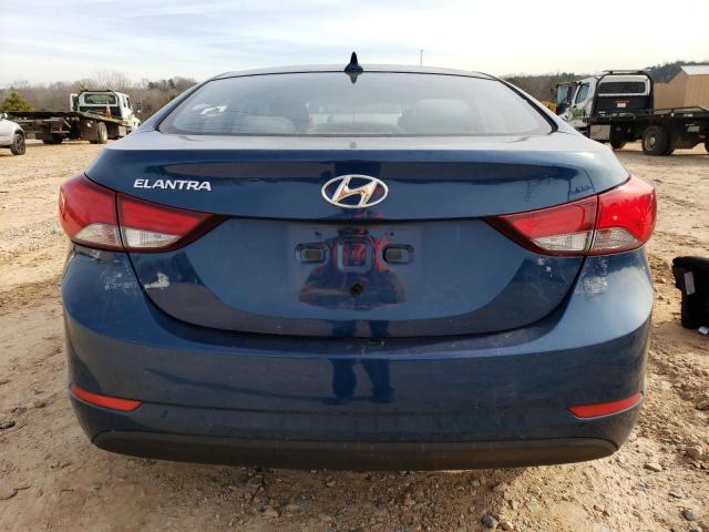 KMHDH4AE0GU482642 - 2016 HYUNDAI ELANTRA SE BLUE photo 6