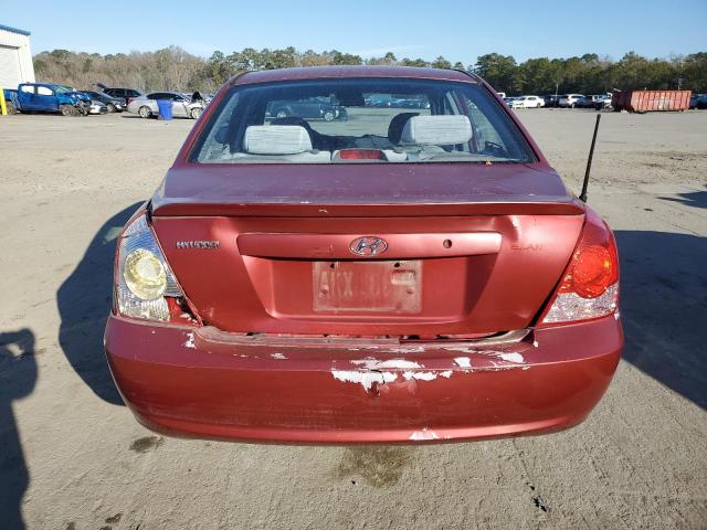 KMHDN46D05U063826 - 2005 HYUNDAI ELANTRA GLS RED photo 6