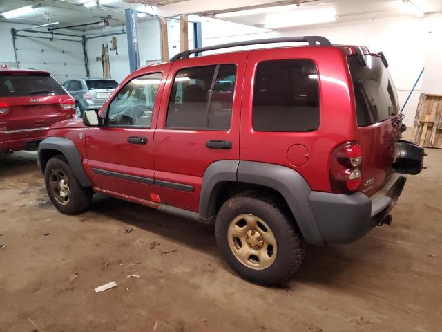 1J4GL48K86W181559 - 2006 JEEP LIBERTY SPORT RED photo 2