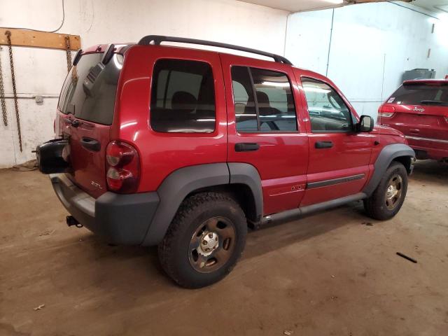 1J4GL48K86W181559 - 2006 JEEP LIBERTY SPORT RED photo 3