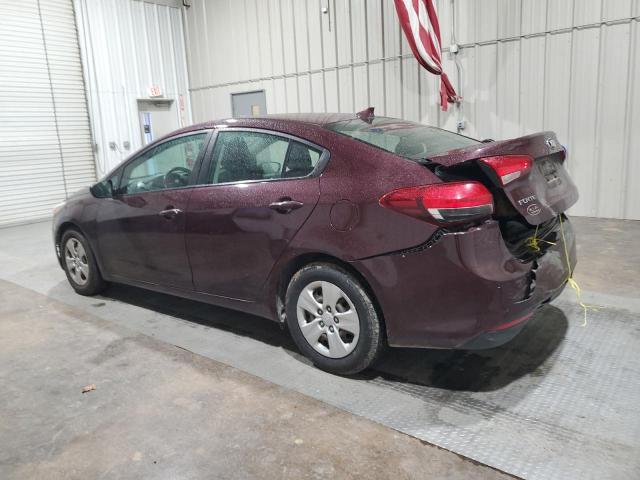 3KPFK4A7XHE085911 - 2017 KIA FORTE LX BURGUNDY photo 2