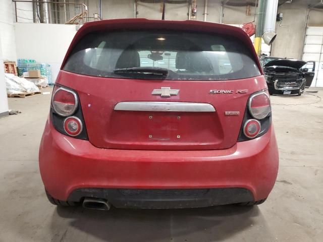 1G1JH6SB2D4165067 - 2013 CHEVROLET SONIC RS RED photo 6