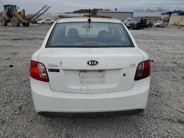 KNADH4A36A6650506 - 2010 KIA RIO LX WHITE photo 6