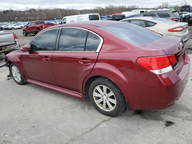 4S3BMBB68C3034166 - 2012 SUBARU LEGACY 2.5I PREMIUM BURGUNDY photo 2