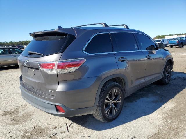 5TDKKRFH1GS122720 - 2016 TOYOTA HIGHLANDER XLE GRAY photo 3