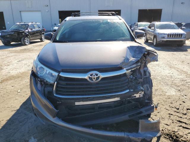 5TDKKRFH1GS122720 - 2016 TOYOTA HIGHLANDER XLE GRAY photo 5