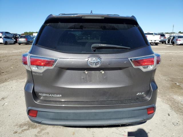 5TDKKRFH1GS122720 - 2016 TOYOTA HIGHLANDER XLE GRAY photo 6