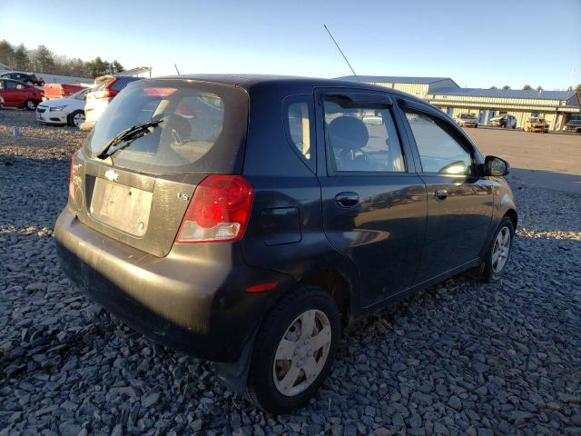 KL1TD66637B727638 - 2007 CHEVROLET AVEO BASE BLACK photo 3