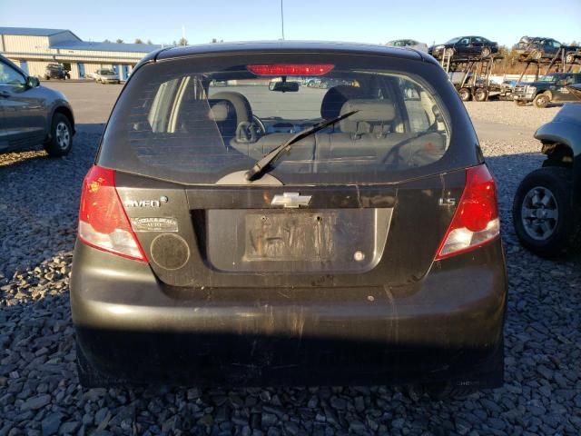 KL1TD66637B727638 - 2007 CHEVROLET AVEO BASE BLACK photo 6