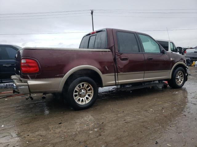 1FTRW07L12KB27711 - 2002 FORD F150 SUPERCREW BURGUNDY photo 3