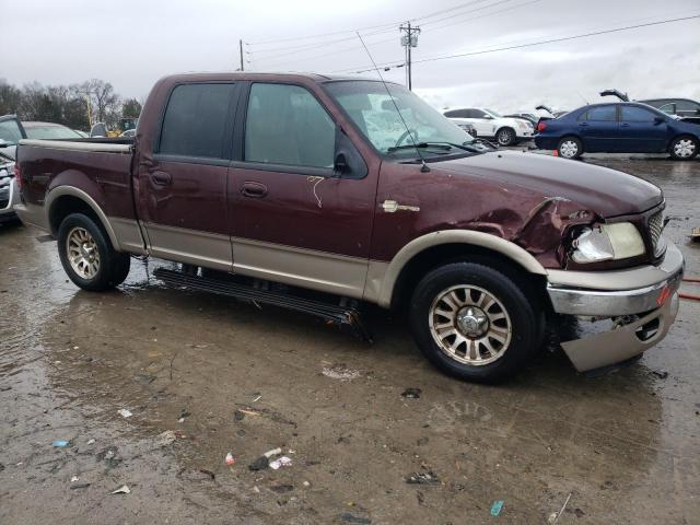 1FTRW07L12KB27711 - 2002 FORD F150 SUPERCREW BURGUNDY photo 4