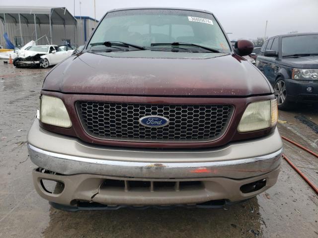 1FTRW07L12KB27711 - 2002 FORD F150 SUPERCREW BURGUNDY photo 5