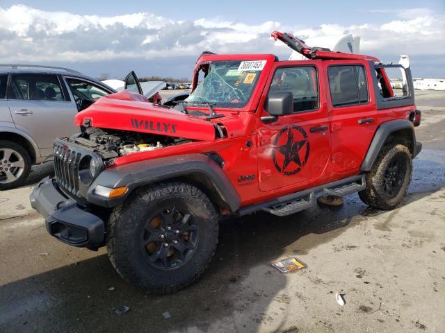 1C4HJXDG7MW552310 - 2021 JEEP WRANGLER U SPORT წითელი ფოტო 1
