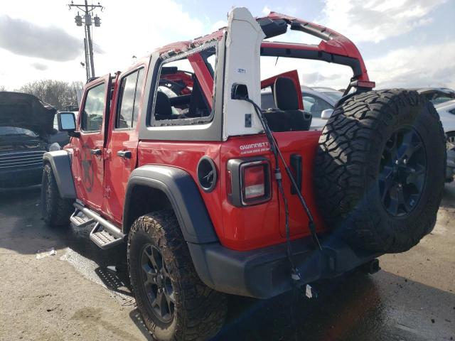 1C4HJXDG7MW552310 - 2021 JEEP WRANGLER U SPORT წითელი ფოტო 2