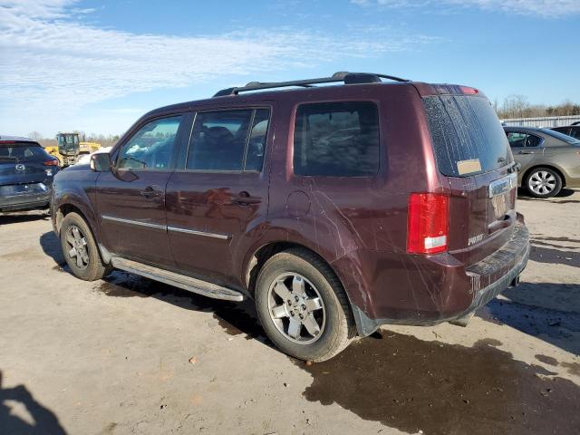 5FNYF48939B007793 - 2009 HONDA PILOT TOURING MAROON photo 2