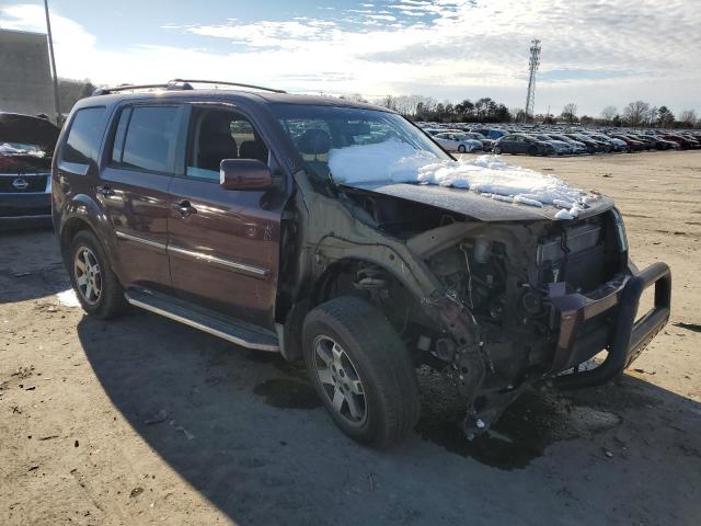 5FNYF48939B007793 - 2009 HONDA PILOT TOURING MAROON photo 4