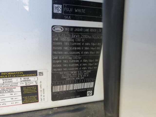 SALRG2RV3L2423928 - 2020 LAND ROVER DISCOVERY SE WHITE photo 13