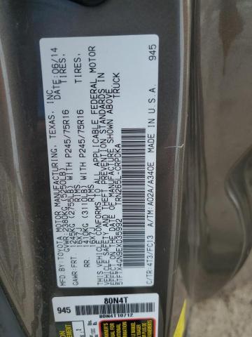 5TFTX4GN9EX035992 - 2014 TOYOTA TACOMA PRERUNNER ACCESS CAB BROWN photo 13