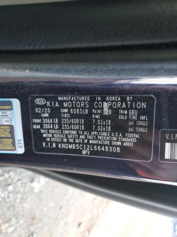 KNDMB5C12L6648308 - 2020 KIA SEDONA LX BLUE photo 14