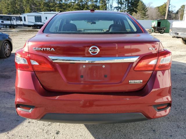 3N1AB7AP9KY255017 - 2019 NISSAN SENTRA S RED photo 6