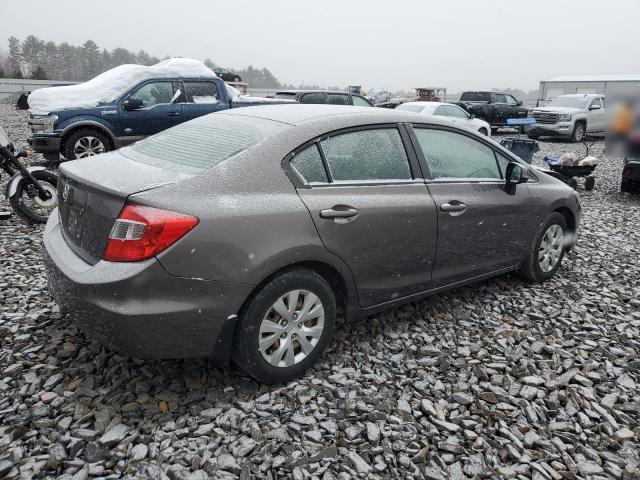 19XFB2F5XCE021291 - 2012 HONDA CIVIC LX GRAY photo 3